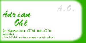 adrian ohl business card